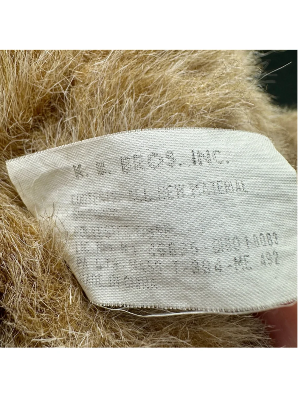 VTG K. B. Bros Puppy Dog Plush 9 Inch Brown Stuffed Animal KB 1980s